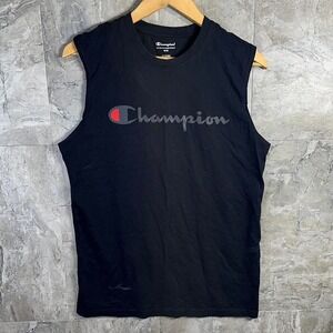 Black Champion sleeveless muscle tee Men's Medium
